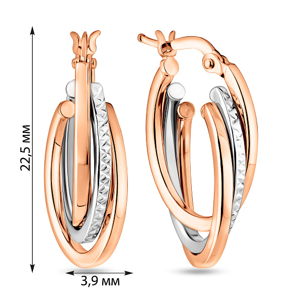 Золотые серьги (арт. 104963/20кб) – изображение 4