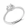 Серебряное кольцо Сердце с фианитами (арт. 7501/8070) – изображение 1
