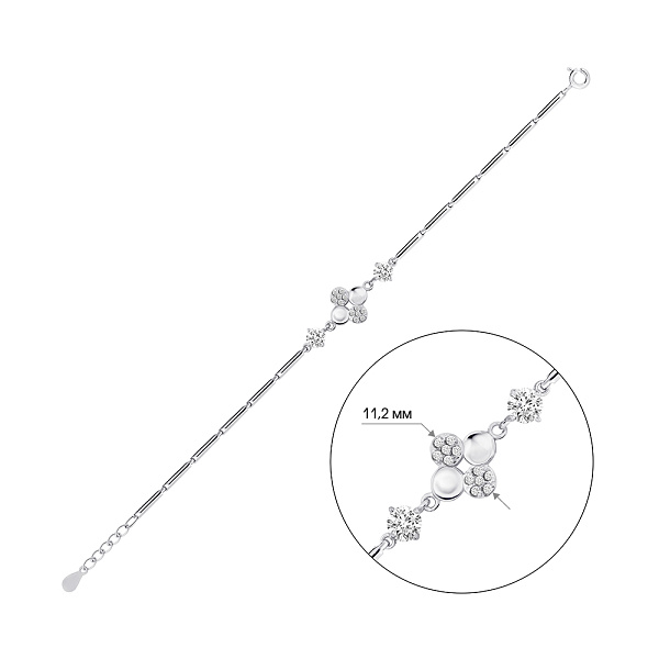 Серебряный браслет с фианитами (арт. 7509/5160) – изображение 2