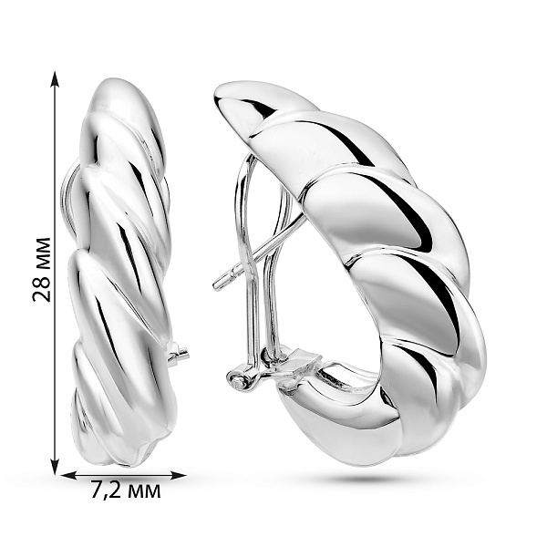 Серьги из белого золота Francelli (арт. е1091759б) – изображение 4