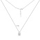 Серебряное колье с подвеской с фианитом (арт. 7507/2599) – изображение 3