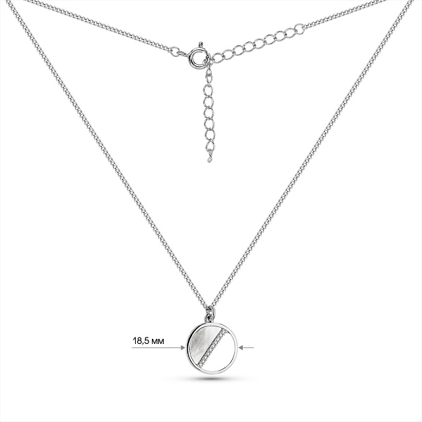 Серебряное колье с перламутром (арт. 7507/2253п) – изображение 3
