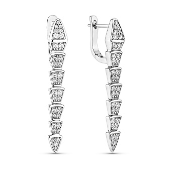 Серебряные серьги Змея с фианитами (арт. 7502/2144953)