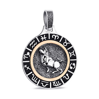 Фото Серебряный подвес Телец (арт. 7203/040ечтлпю)