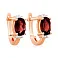 Серьги из красного золота с гранатами и фианитами (арт. 110410Пк) – изображение 1
