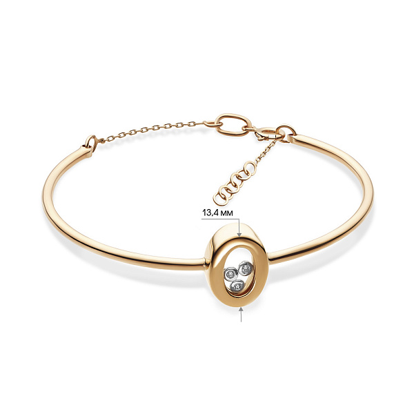 Золотий браслет з фіанітами (арт. 323727) – зображення 3