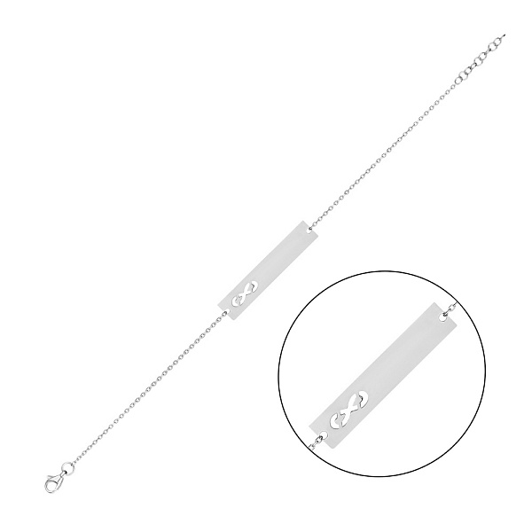 Браслет из белого золота «Бесконечность» (арт. 324032б) – изображение 1