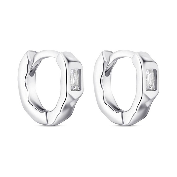 Серебряные серьги с фианитами (арт. 7502/9649/10) – изображение 1