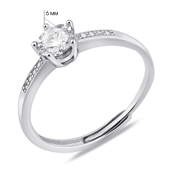 Серебряное кольцо с фианитамы (арт. 7501/8097) – изображение 2