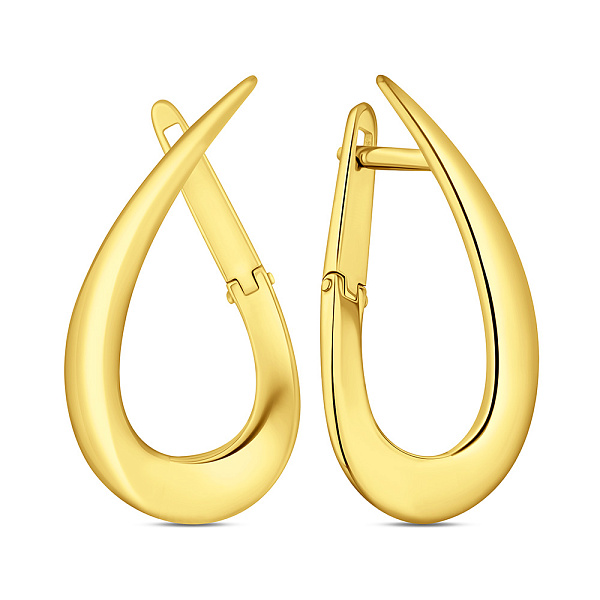 Золотые серьги без камней (арт. 110468ж) – изображение 1