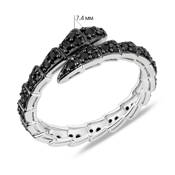 Серебряное кольцо Змея с чернением (арт. 7501/8497ч) – изображение 2