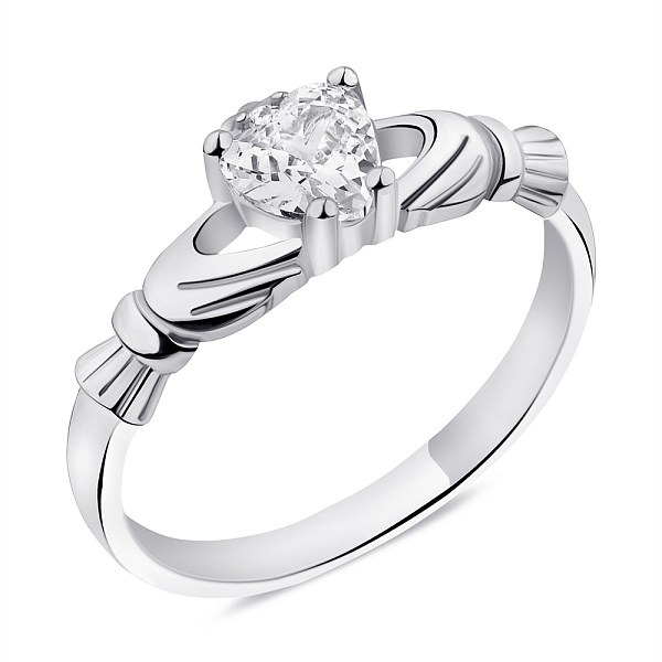 Серебряное кольцо с фианитом (арт. 7501/6271) – изображение 1