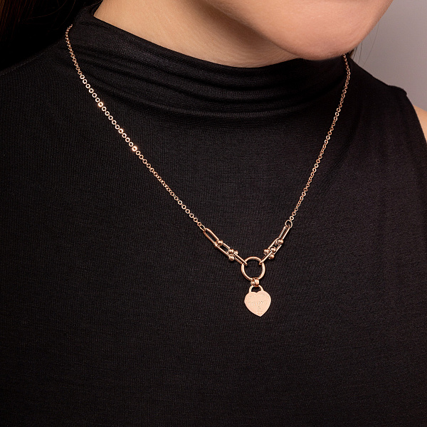 Колье Сердечко из красного золота (арт. 353018) – изображение 3