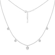 Фото Серебряное колье Шарики с фианитами (арт. 7507/2649)