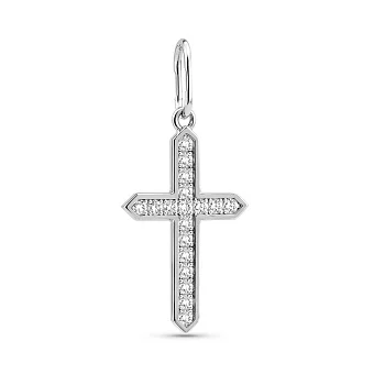 Золотий хрестик з діамантами (арт. П011771015б)