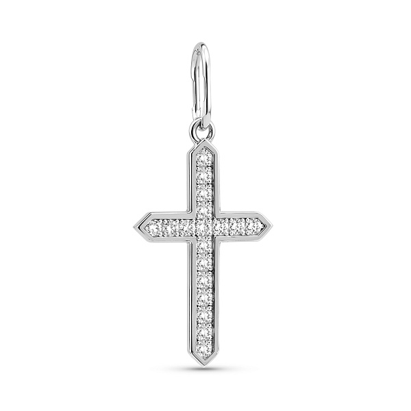 Золотой крестик с бриллиантами (арт. П011771015б) – изображение 1