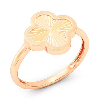 Фото Кольцо из красного золота (арт. 141236а)