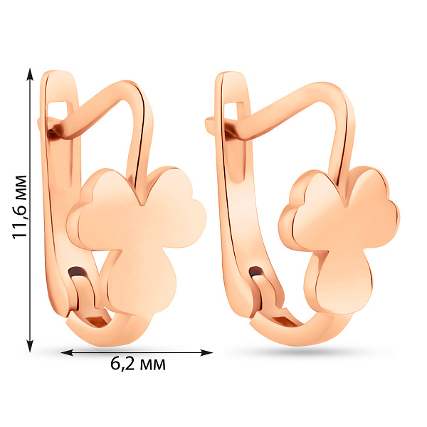 Дитячі золоті сережки (арт. 109874) – зображення 2