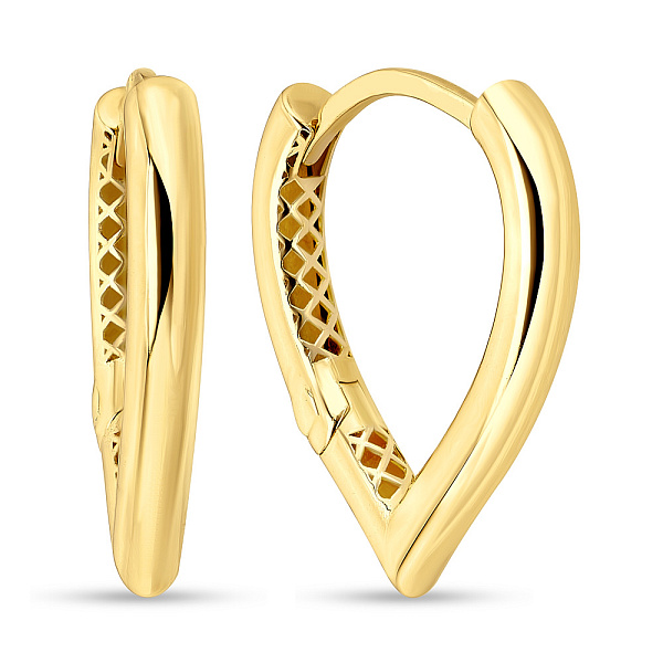 Сережки з жовтого золота без каменів (арт. 108536/20ж) – зображення 1