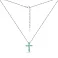 Серебряное колье Крестик с фианитами (арт. 7507/1477аз) – изображение 2