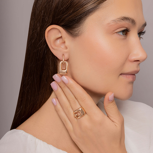 Серьги из красного золота (арт. 1092085) – изображение 3