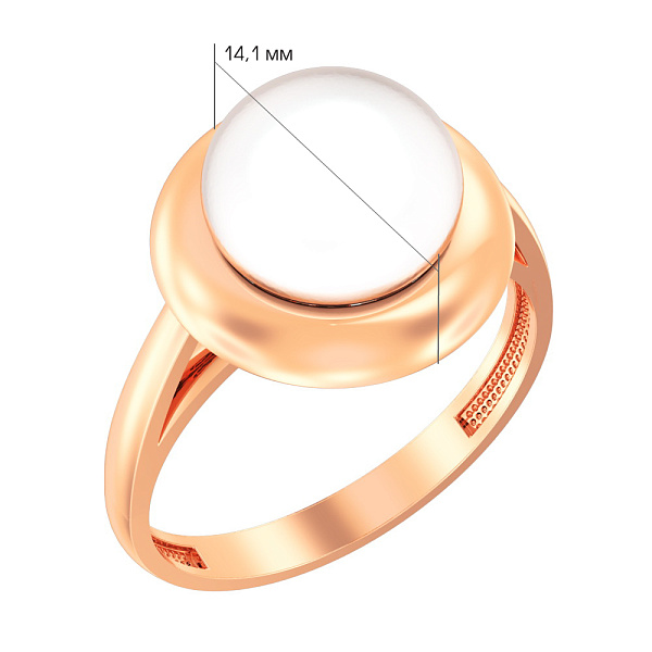 Золотое кольцо с жемчугом (арт. 145900) – изображение 3