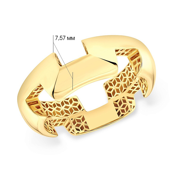 Кольцо из желтого золота без камней (арт. 155312ж) – изображение 3