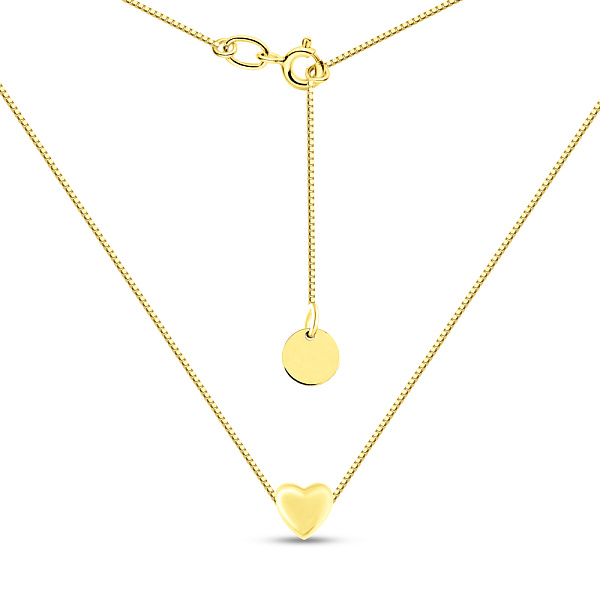 Золотое колье Сердечко (арт. 360157/2ж) – изображение 2