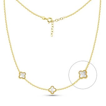 Золоте кольє з перламутром (арт. 352775/8жп)