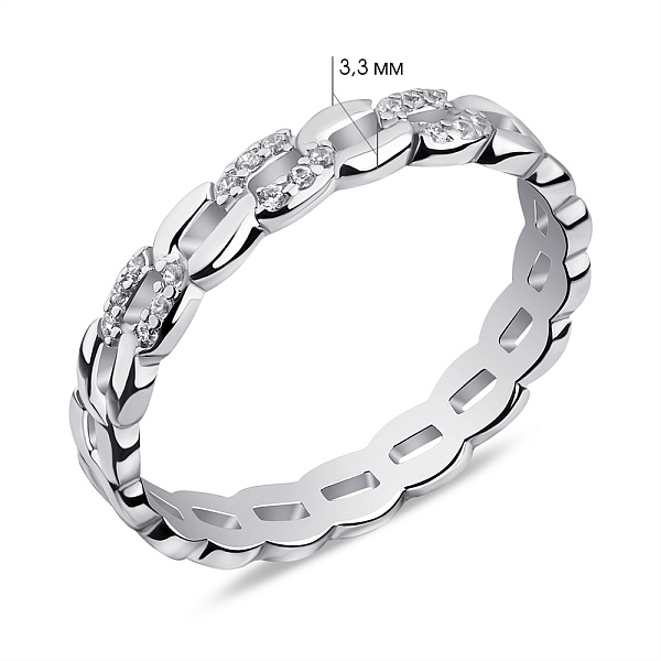 Серебряное кольцо с фианитами (арт. 7501/6592) – изображение 2