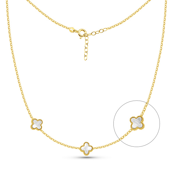 Золоте кольє з перламутром (арт. 352775/8жп) – зображення 1