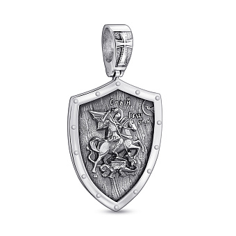 Серебряный подвес Георгий Победоносец (арт. 7903/259пю)