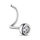 Серебряный пирсинг с фианитом  (арт. 7512/Пр2Ф/036) – изображение 1