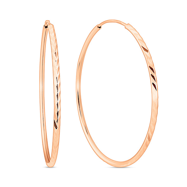 Серьги-кольца из красного золота (арт. 121904/35) – изображение 1