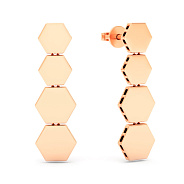 Фото Серьги из красного золота (арт. 111307)