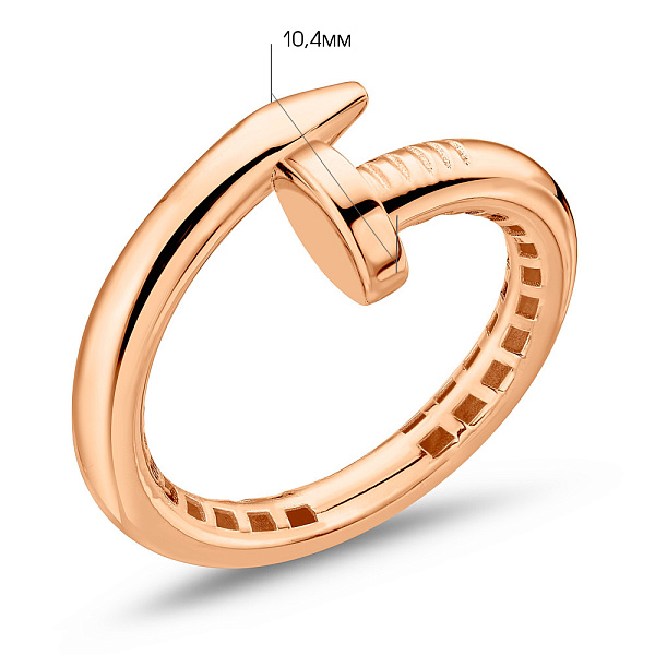 Золотое кольцо Гвоздь (арт. 156554) – изображение 5