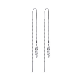Длинные серебряные серьги Колосок (арт. 7502/9741)
