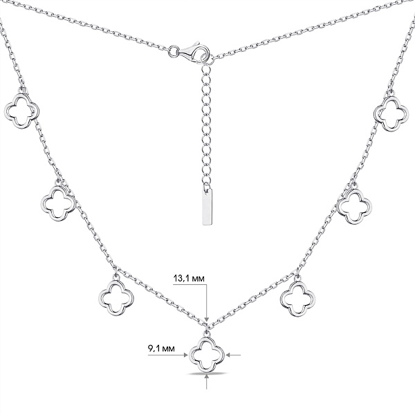 Кольє зі срібла Конюшина (арт. 7507/2017) – зображення 3