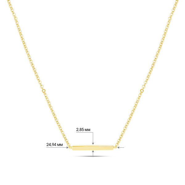 Золоте кольє в жовтому кольорі металу з фіанітом (арт. 351460жкр) – зображення 3