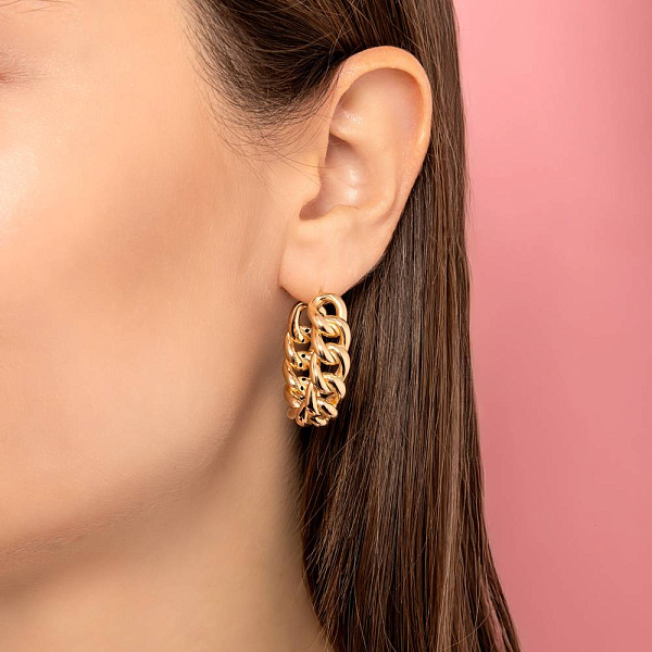 Серьги из желтого золота Звенья (арт. 1091630/30ж) – изображение 2