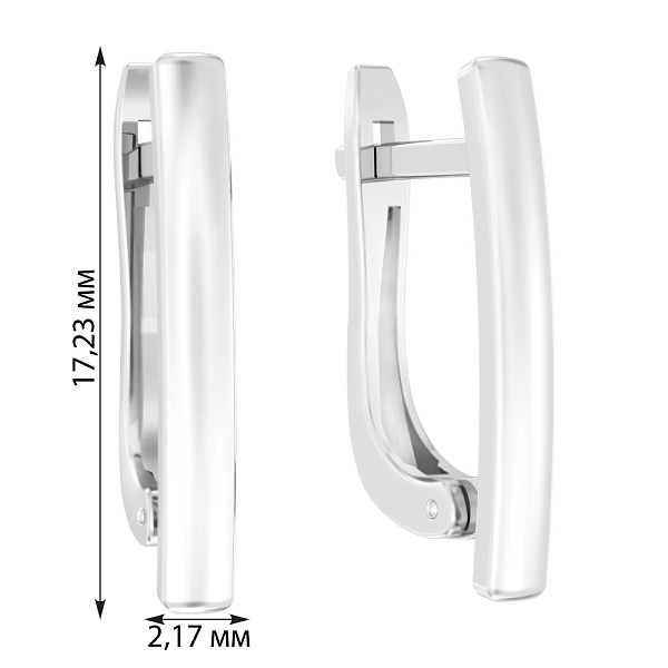 Золоті сережки без каменів (арт. 110571б) – зображення 2