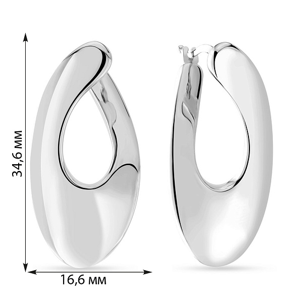 Серьги Francelli из белого золота (арт. е108742б) – изображение 2