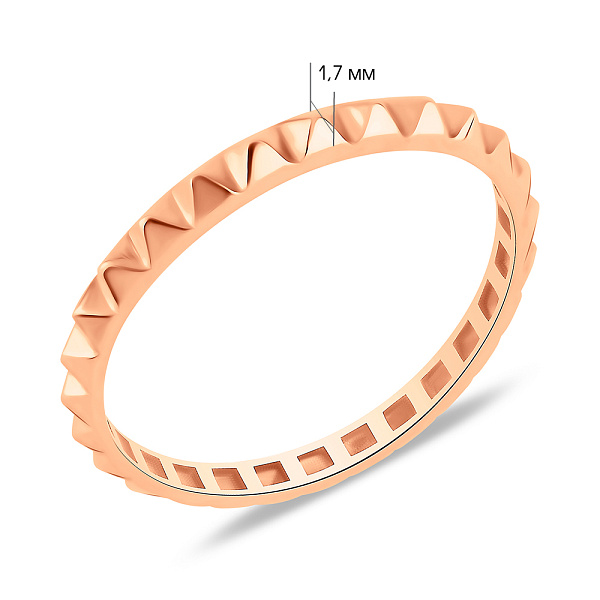 Золотое кольцо без камней (арт. 155872) – изображение 4