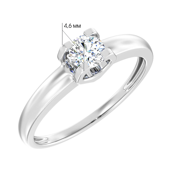 Каблучка з білого золота з діамантом (арт. К011152040б) – зображення 2