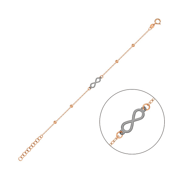 Браслет з червоного золота «Нескінченність» (арт. 326324ч) – зображення 1