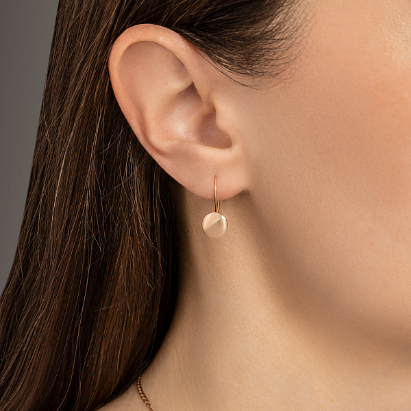 Сережки из красного золота (арт. 105733/1) – изображение 2