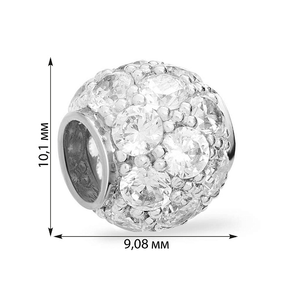 Золотой шарм бусина (арт. 440329б) – изображение 3