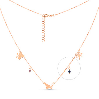 Колье из красного золота с подвесками (арт. 352800сф)