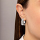 Серьги-кольца из белого золота Francelli (арт. 1091863/20б) – изображение 3