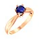 Золотое кольцо с сапфиром (арт. 140340Пс) – изображение 1